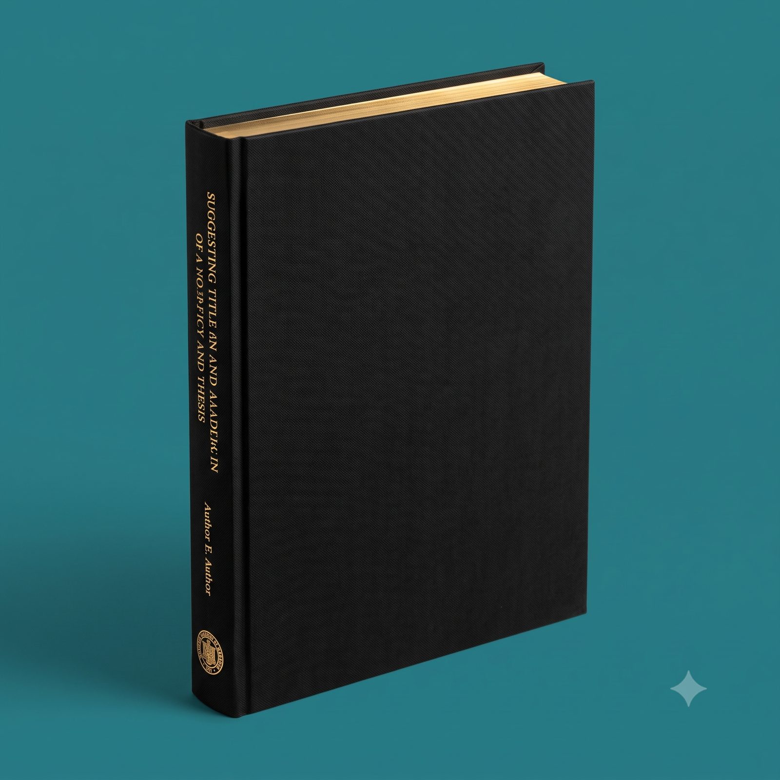 Thesis with gold embossing