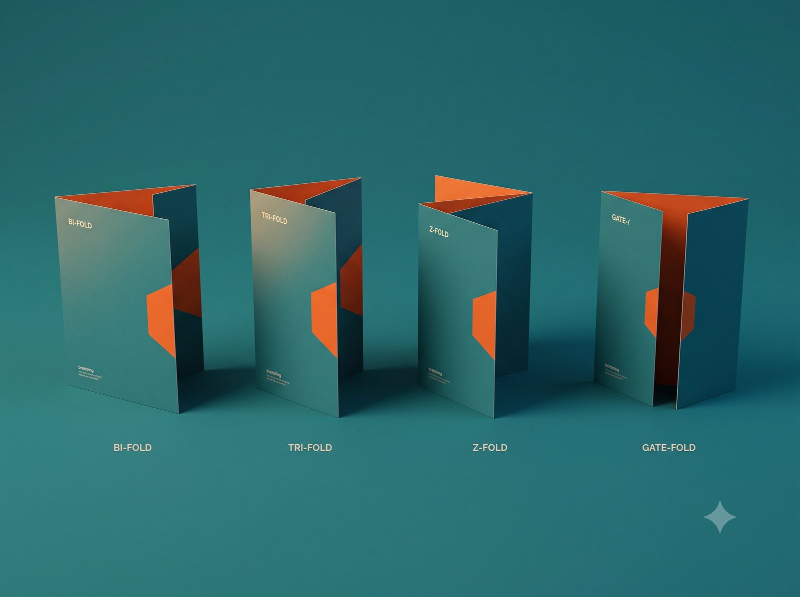 Bi-fold, tri-fold, Z-fold and gate-fold brochures