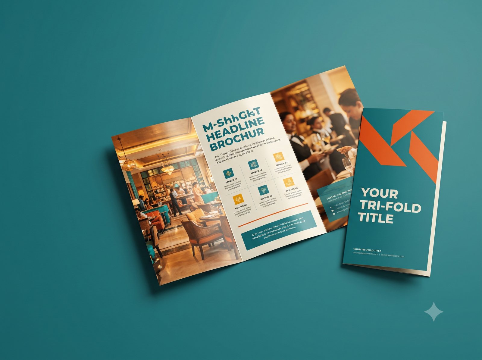 Tri-fold brochure printed by RV Printing Hub, Delhi