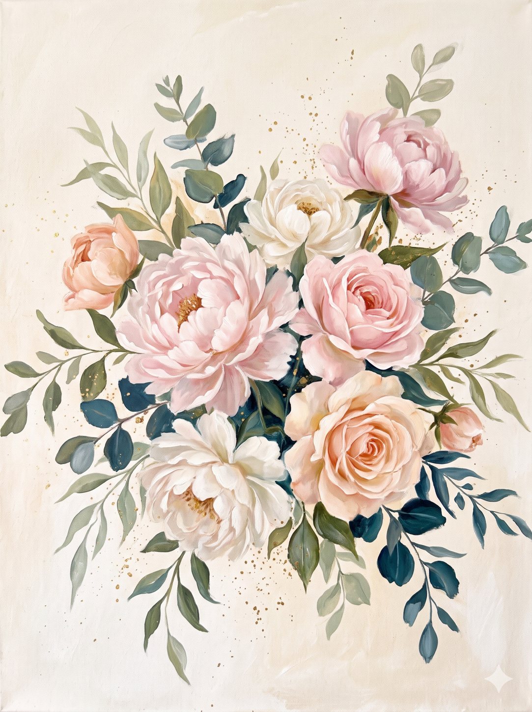 Soft Bloom canvas painting