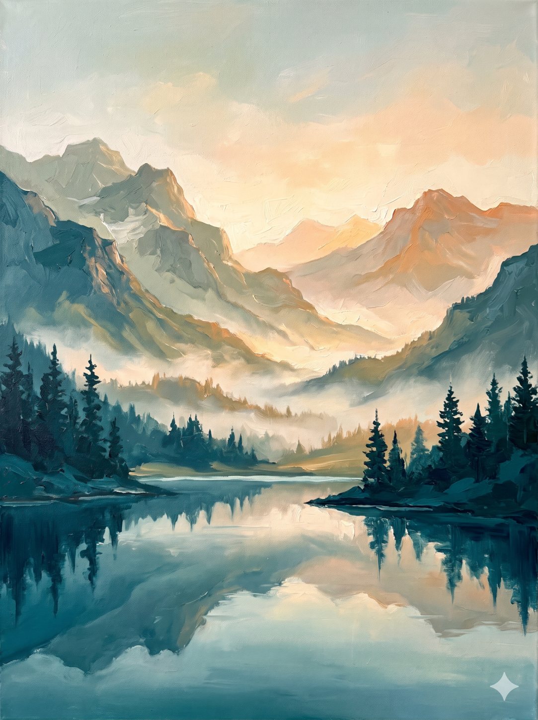 Serene Landscape canvas painting