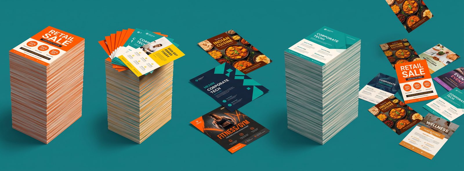 Bulk flyer printing at RV Printing Hub