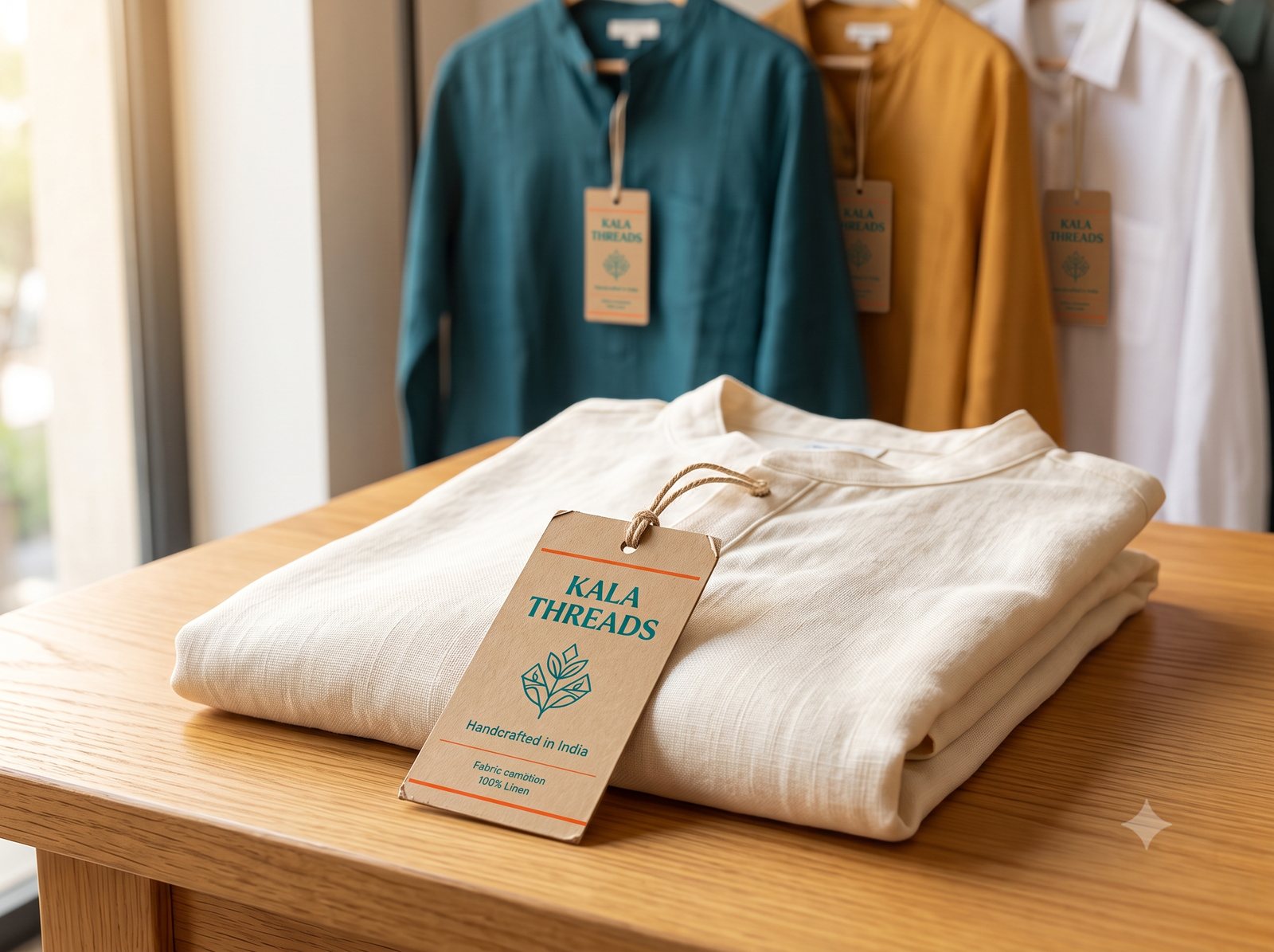 Clothing swing tags on garments