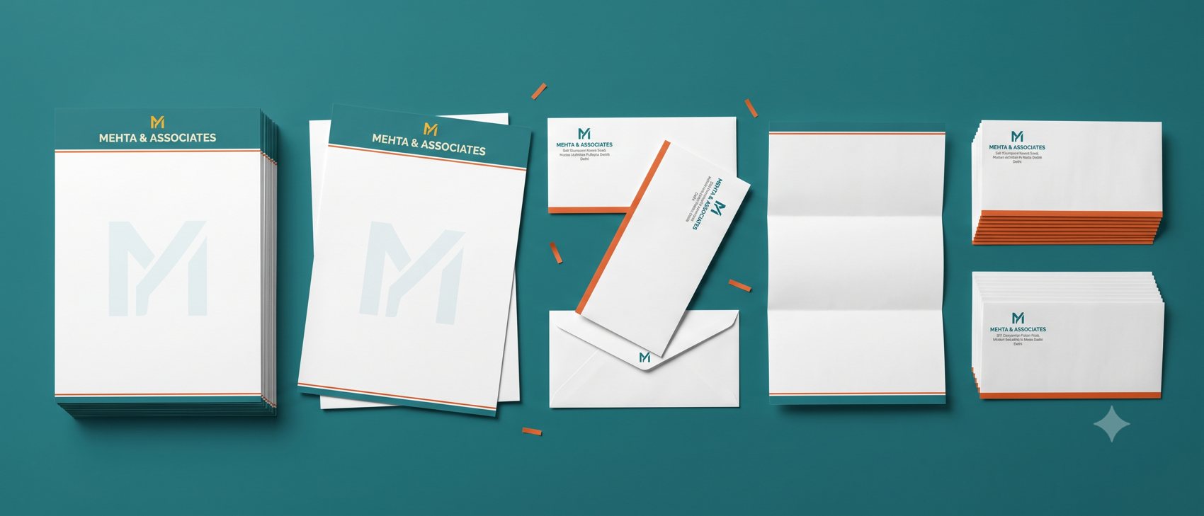 Matching letterhead and envelope set