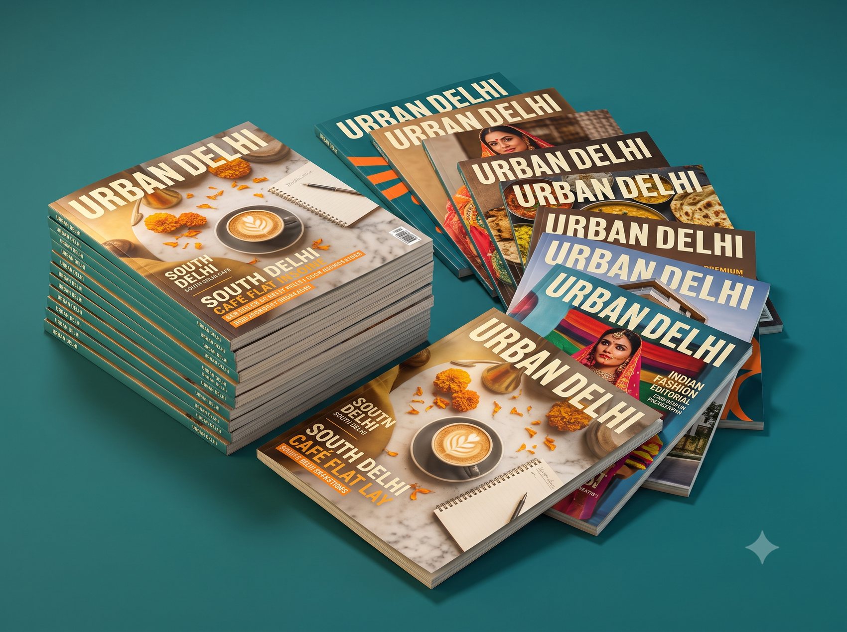 A print run of magazine issues