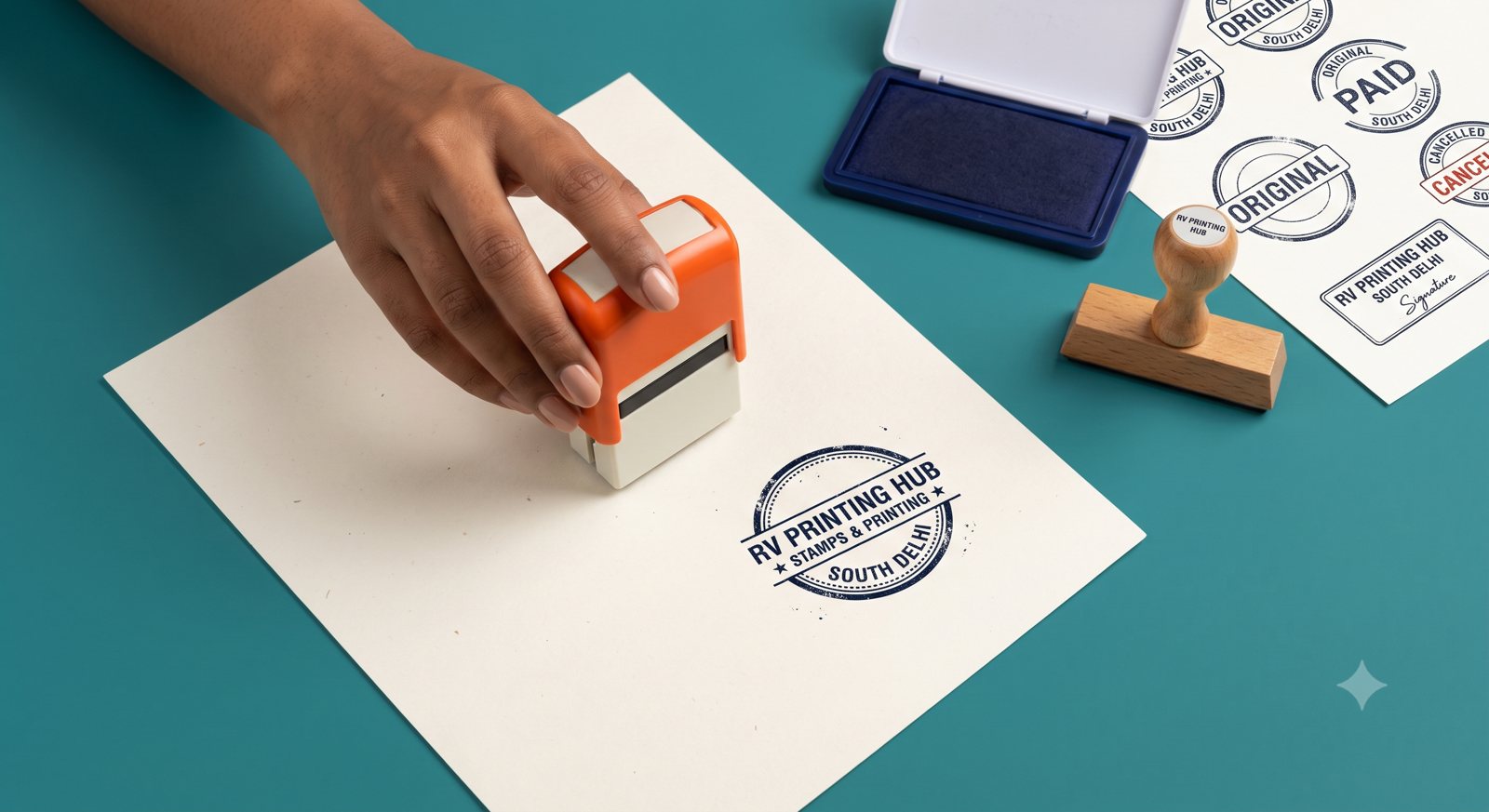 Rubber and self-inking stamps by RV Printing Hub, Delhi
