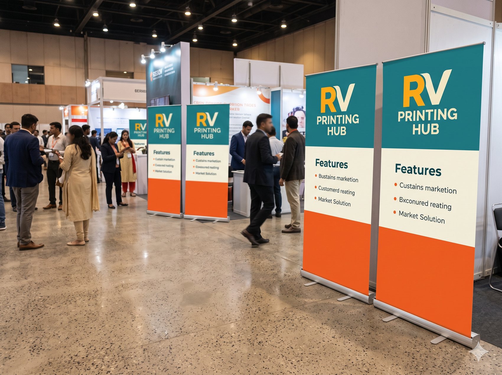 Standees in use at an event