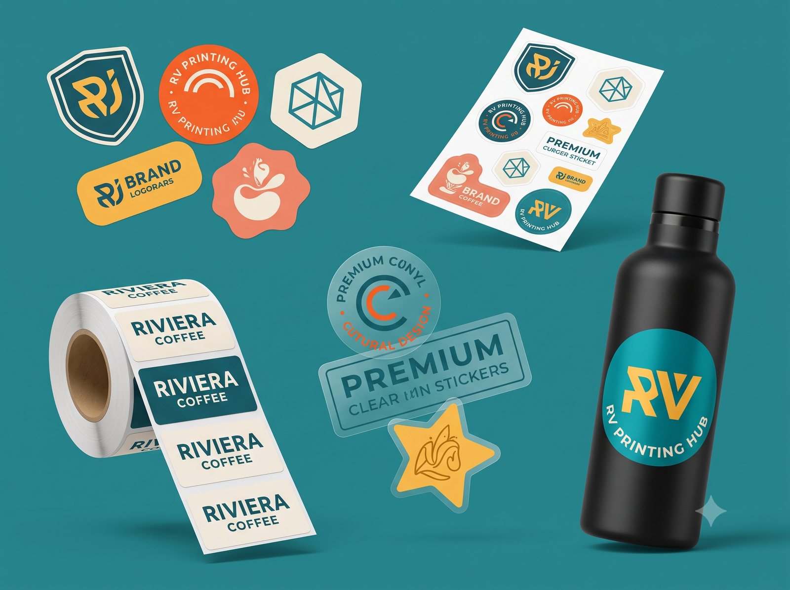 Die-cut and sheet stickers
