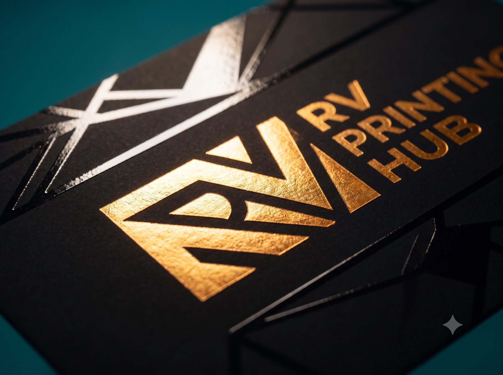 Gold-foil and spot-UV visiting card